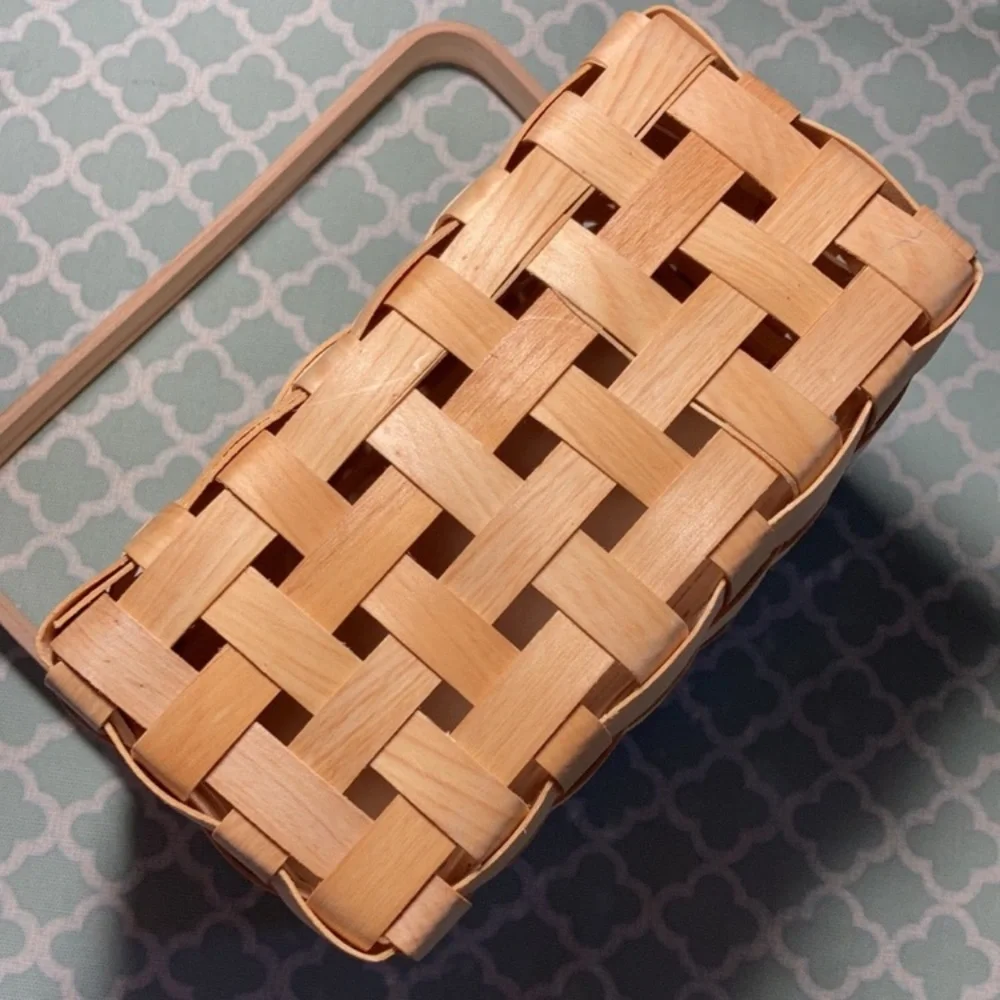 Woven Wooden Picnic Basket Small